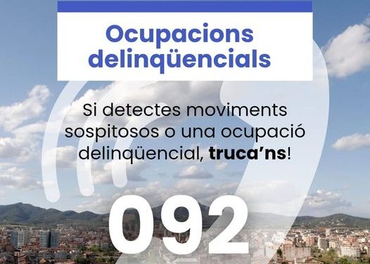 Un protocol d’intervenció municipal en cas d’ocupacions i usos irregulars d’immobles